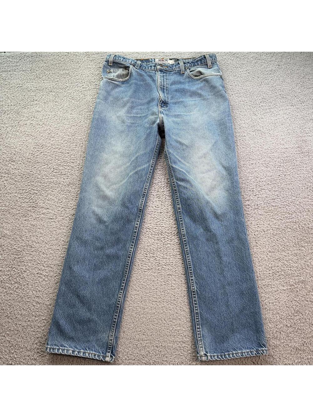 Vintage 90s Levis 530 Regular Fit Jeans Made In USA Light Wash Faded Denim 36x32